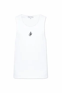 JW Anderson WHITE Ribbed Top