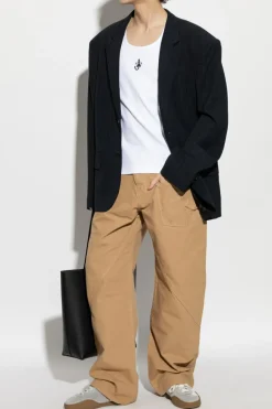 JW Anderson WHITE Ribbed Top