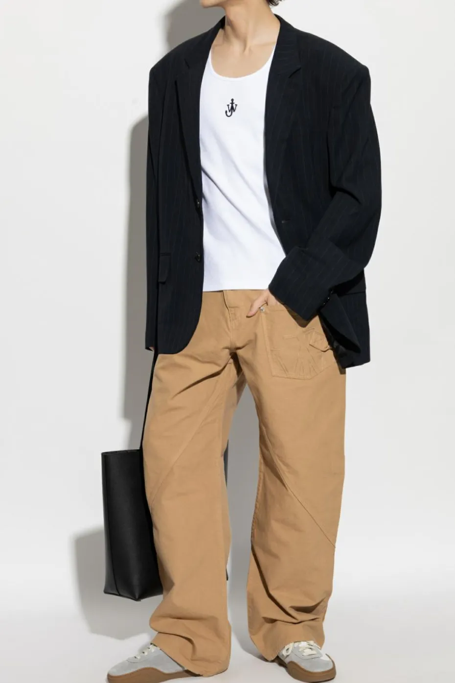 JW Anderson WHITE Ribbed Top