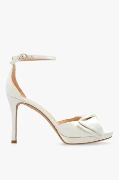Kate Spade cream Satin heeled sandals