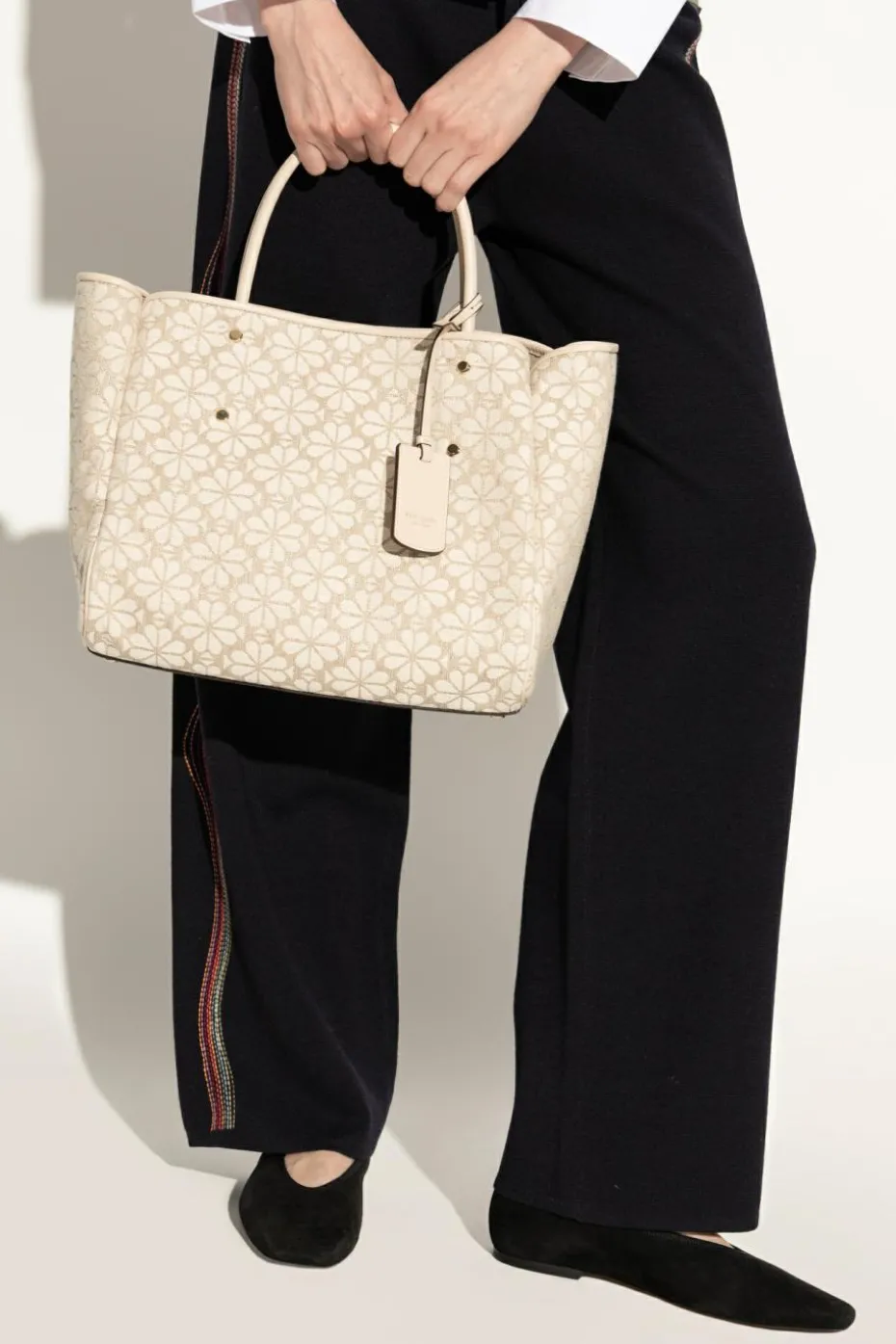 Kate Spade cream Shopper bag "Flower"