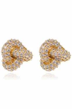 Kate Spade GOLD Brass earrings with shimmering crystals