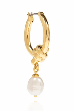 Kate Spade GOLD Brass earrings with a pearl pendant