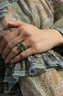 Kate Spade GREEN Set of three rings