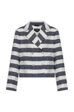 Kate Spade NAVY BLUE Double-breasted blazer with stripe pattern