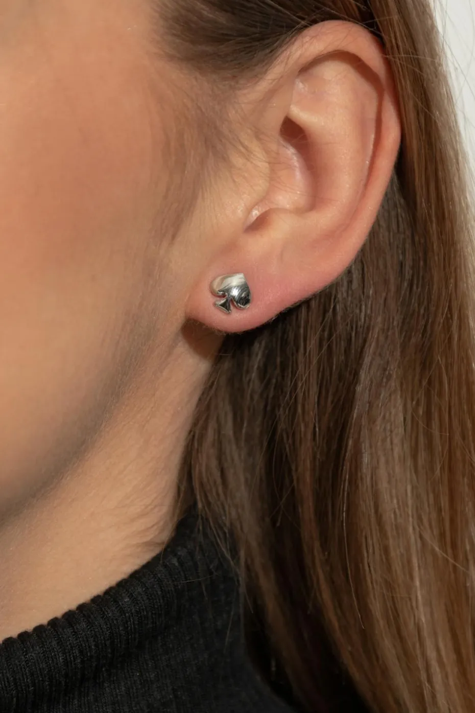 Kate Spade SILVER Logo-shaped earrings