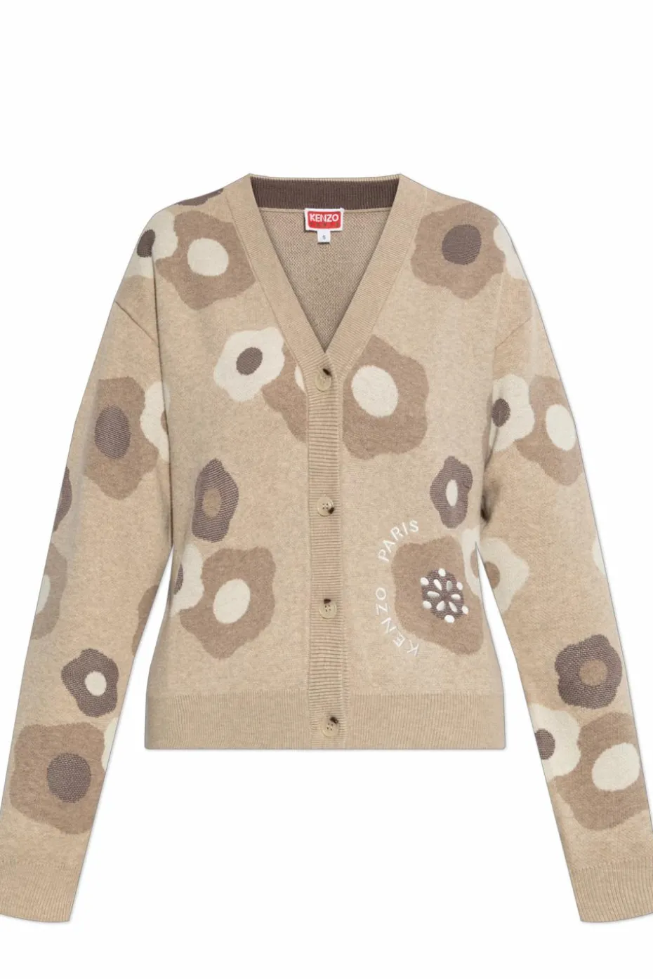 Kenzo beige Cardigan with floral motif
