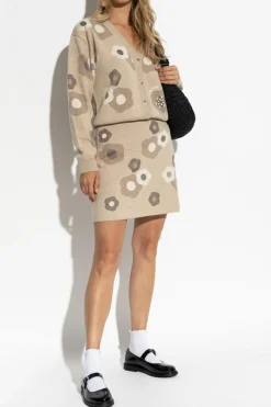 Kenzo beige Skirt with floral pattern
