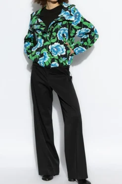 Kenzo BLACK Jacket with floral motif