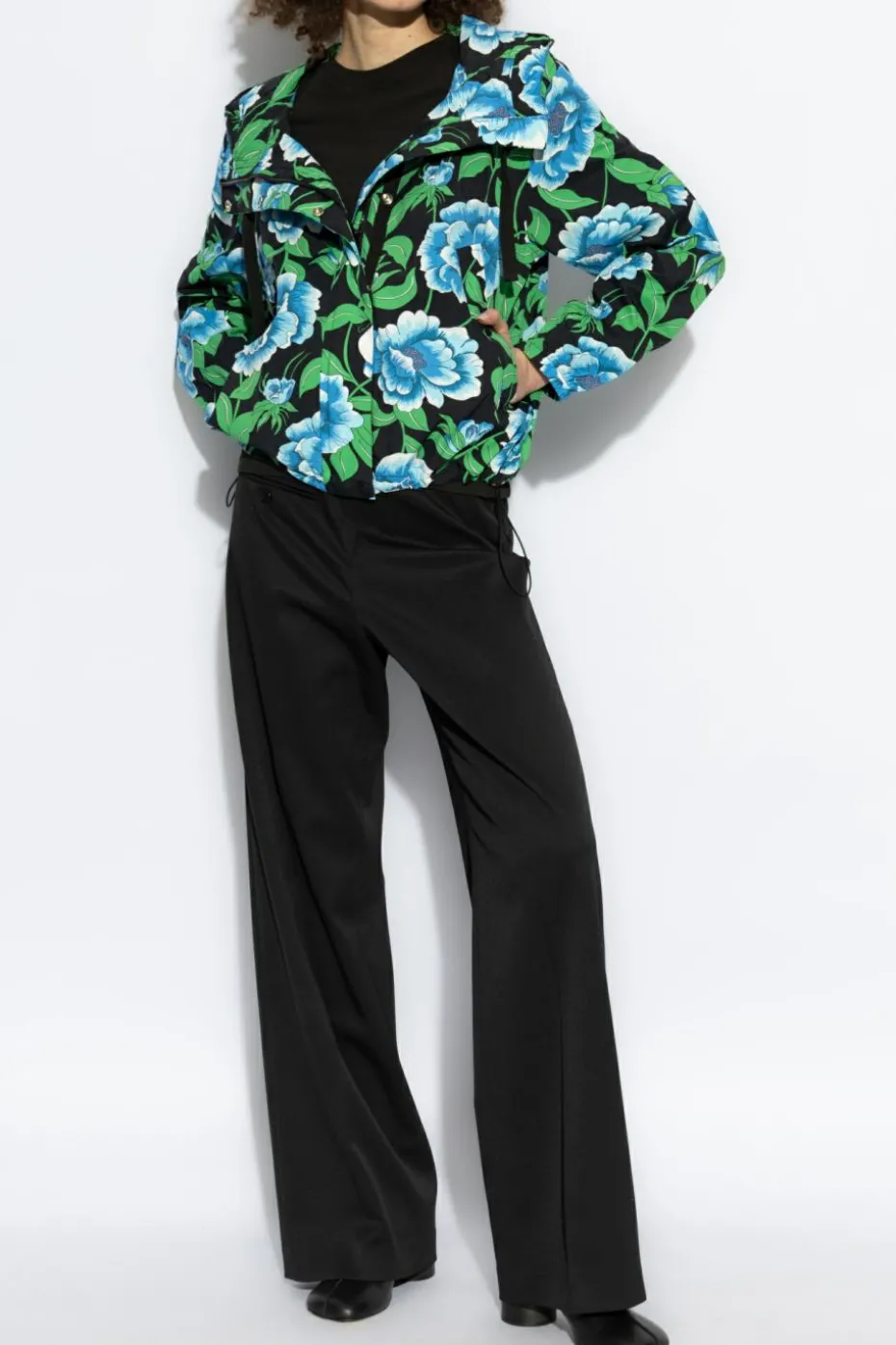 Kenzo BLACK Jacket with floral motif