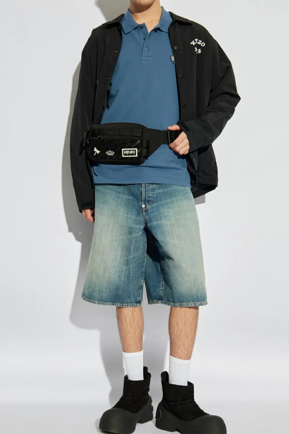 Kenzo BLACK Jacket with printed logo