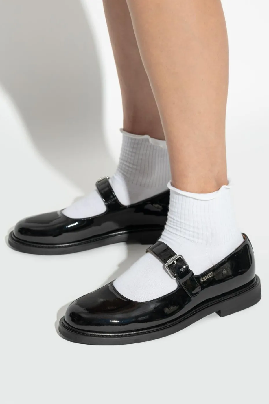 Kenzo BLACK Leather ballet flats