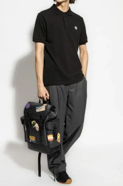 Kenzo BLACK Polo with logo patch