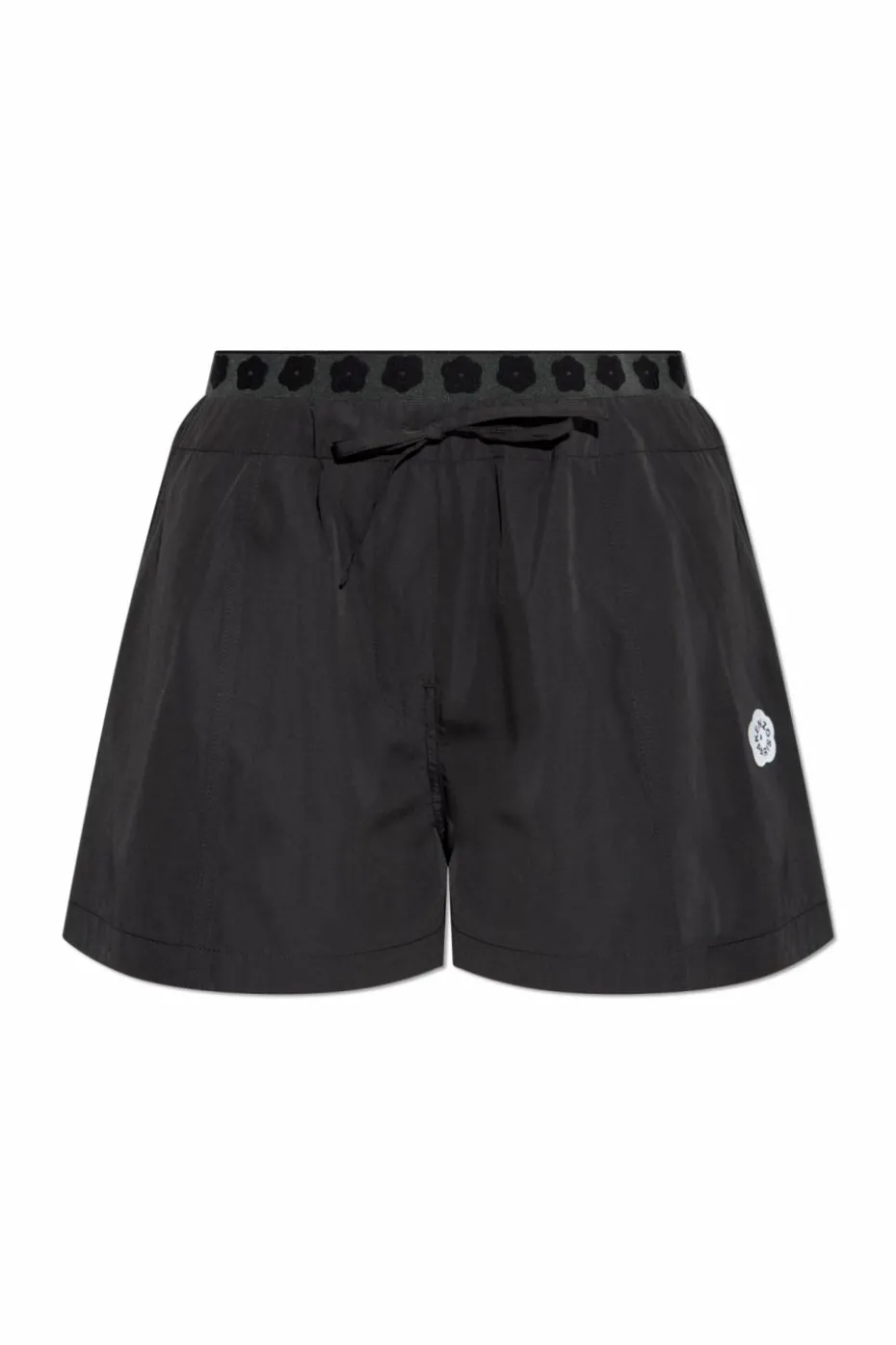Kenzo BLACK Shorts with logo patch