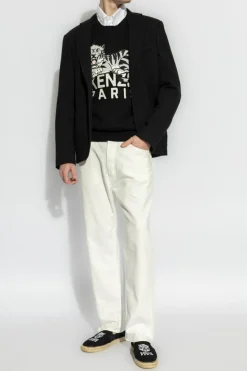 Kenzo BLACK Sweater with embroidered logo