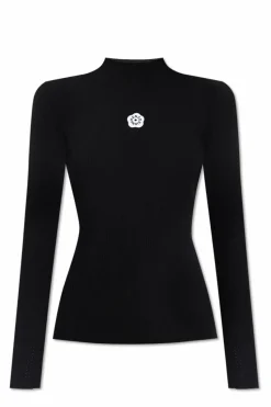 Kenzo BLACK Top with a stand-up collar