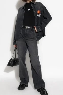 Kenzo BLACK Top with a stand-up collar