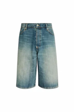 Kenzo BLUE Denim shorts with vintage effect
