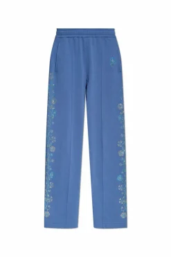 Kenzo BLUE Sweatpants with shimmering appliquƩs