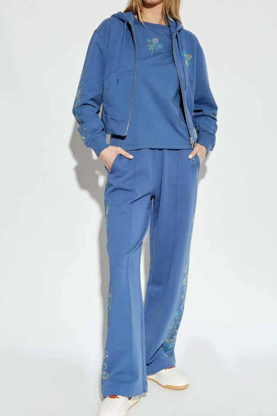 Kenzo BLUE T-shirt with shimmering appliqués