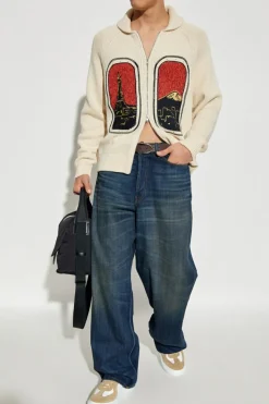 Kenzo cream Cardigan with logo