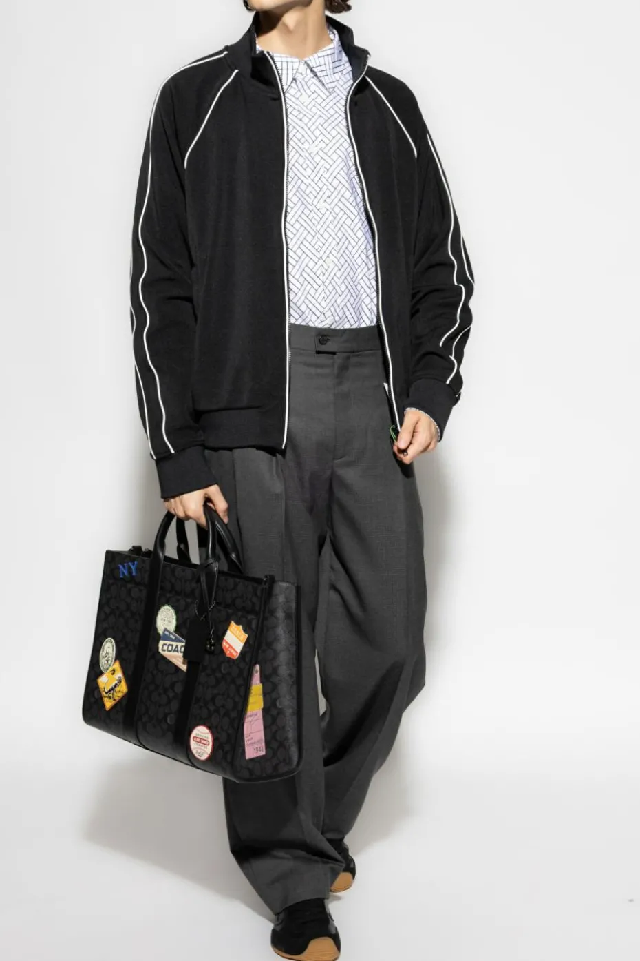 Kenzo GREY Creased trousers