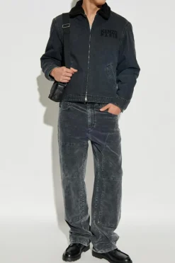 Kenzo GREY Denim jacket with logo