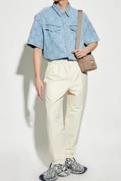 Kenzo light blue Denim shirt with short sleeves