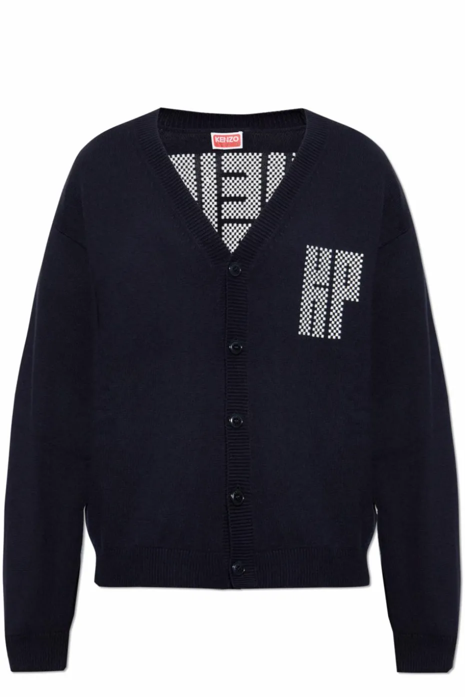Kenzo NAVY BLUE Cardigan with logo
