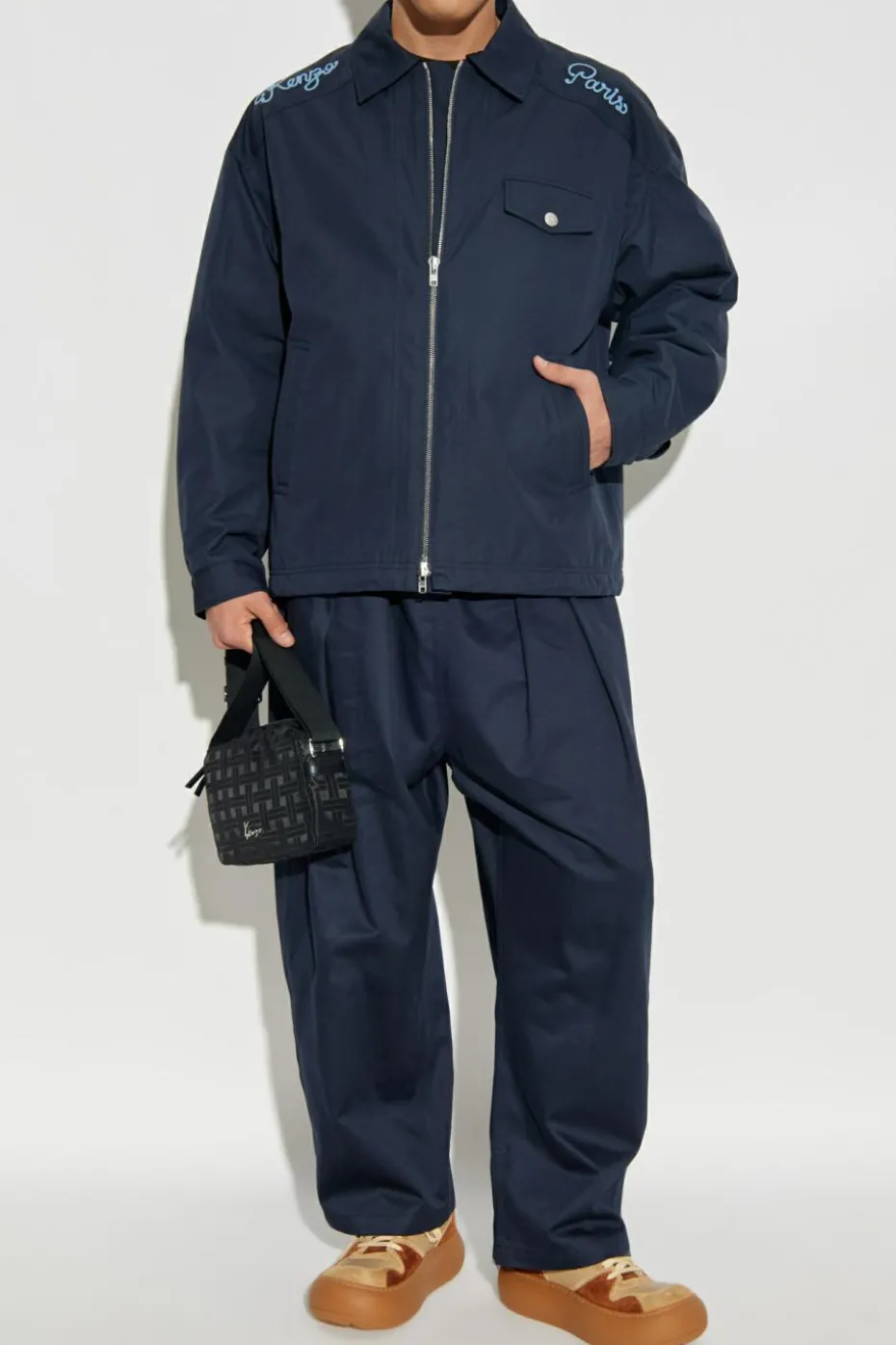 Kenzo NAVY BLUE Jacket with collar
