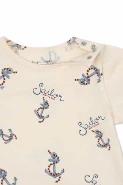 Konges Sløjd cream Bodysuit with print