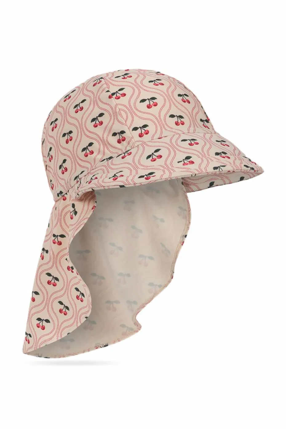 Konges Sløjd cream Cap with cherry motif