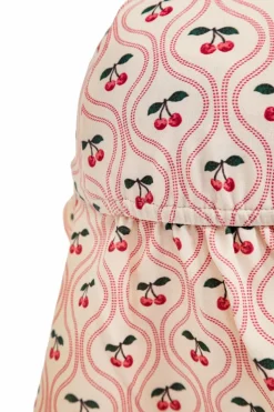 Konges Sløjd cream Cap with cherry motif