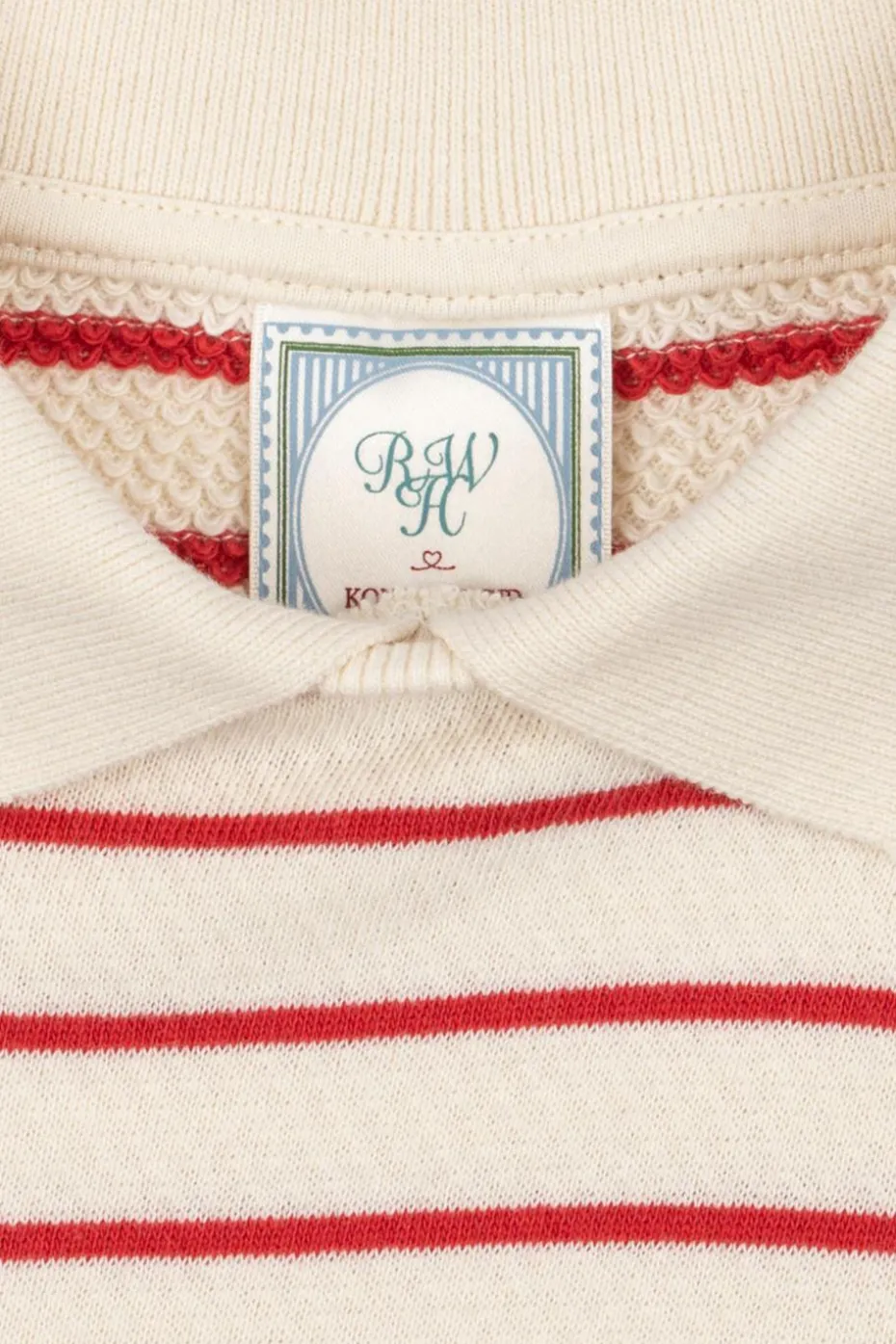 Konges Sløjd cream Sweatshirt with collar