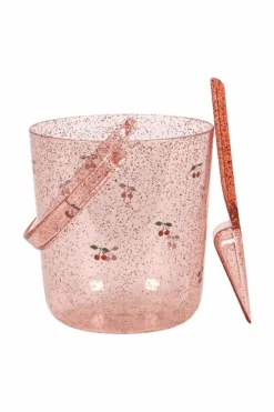 Konges Sløjd PINK Beach set - glitter bucket and spade