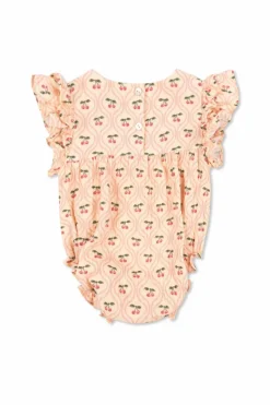 Konges Sløjd PINK Bodysuit with cherry pattern
