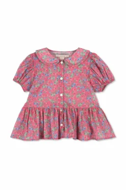 Konges SlĆøjd PINK Shirt with floral motif