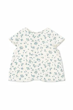 Konges SlĆøjd WHITE Top with floral motif