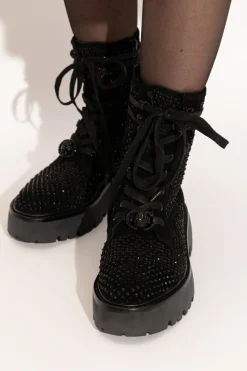 Kurt Geiger BLACK Chelsea Perf ankle boots