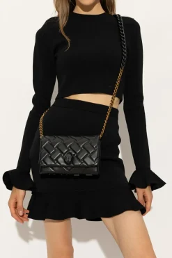 Kurt Geiger BLACK ‘Kensington Mini’ quilted shoulder bag