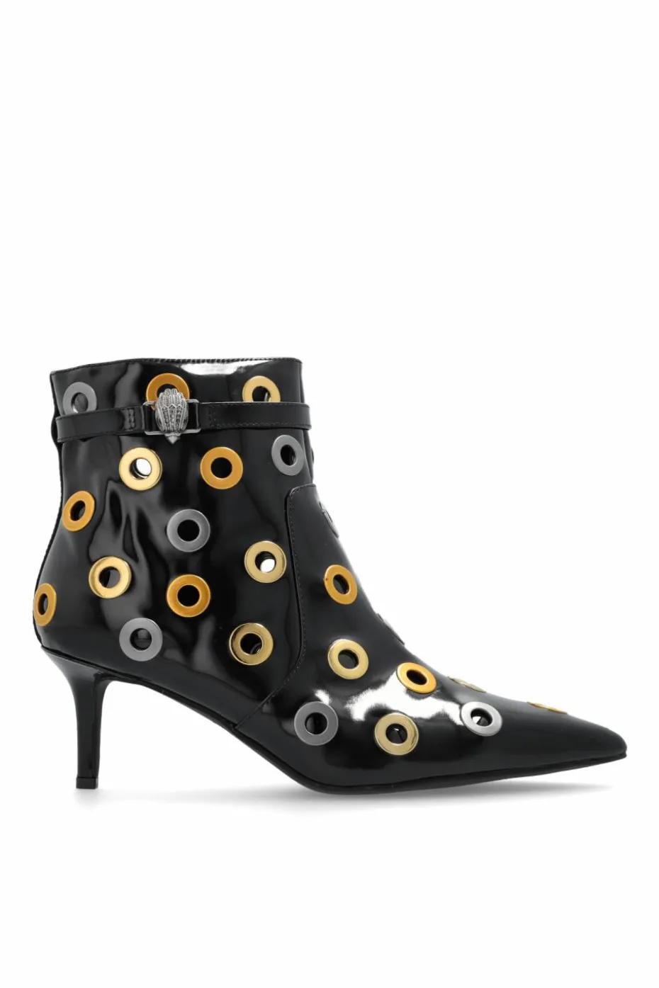 Kurt Geiger BLACK Leather heeled ankle boots "Kensington"
