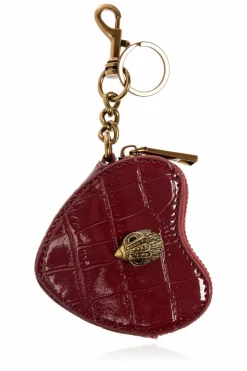 Kurt Geiger BURGUNDY ‘Kensington Heart Charm’ pouch