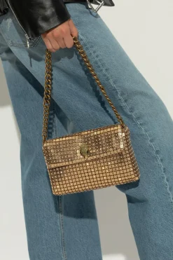 Kurt Geiger GOLD Clutch bag `Party `Flower`