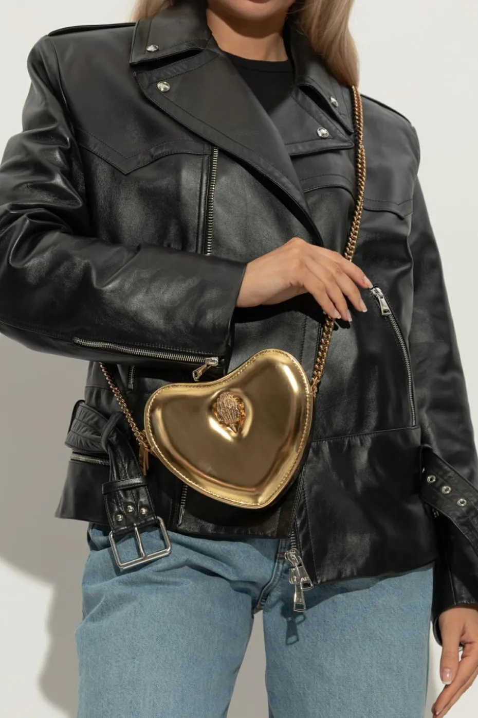 Kurt Geiger GOLD Shoulder bag `Kensington Heart`