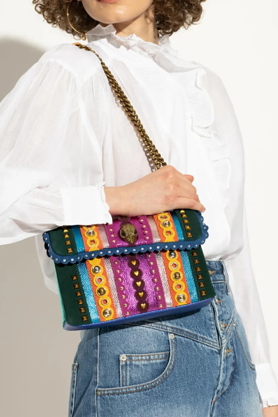 Kurt Geiger MULTICOLOUR Shoulder bag "Kensington Studs Medium"