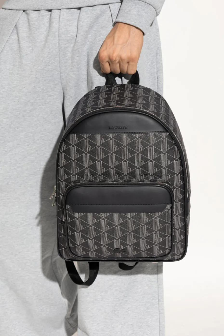 Lacoste BLACK Monogram backpack