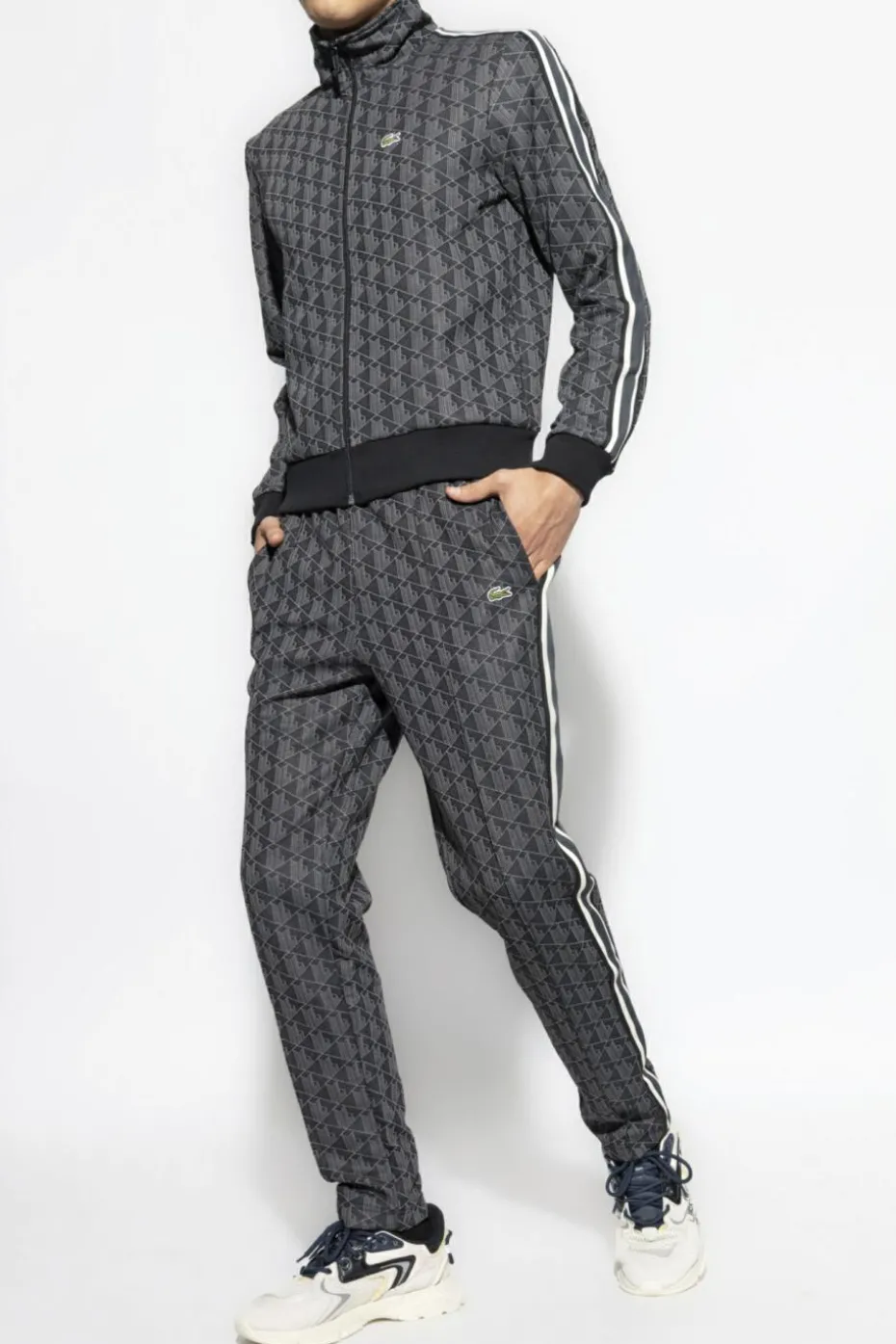 Lacoste BLACK Sweatpants with monogram
