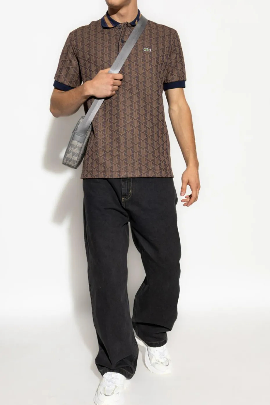 Lacoste BROWN Polo with monogram