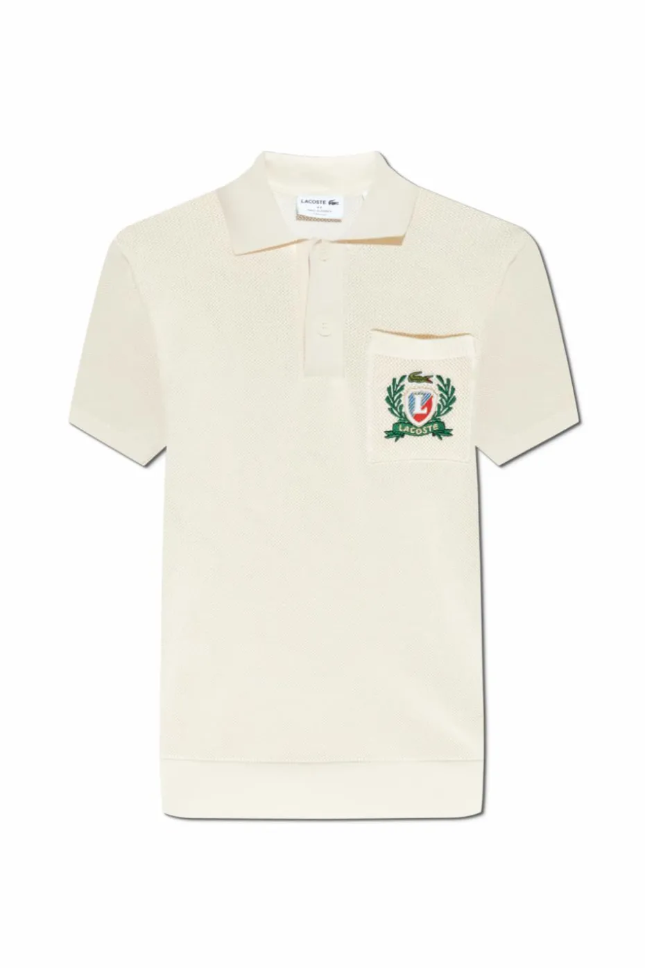 Lacoste cream Polo with logo