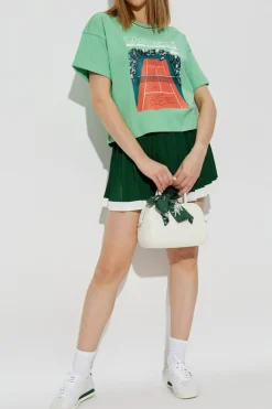 Lacoste GREEN T-shirt with colorful print